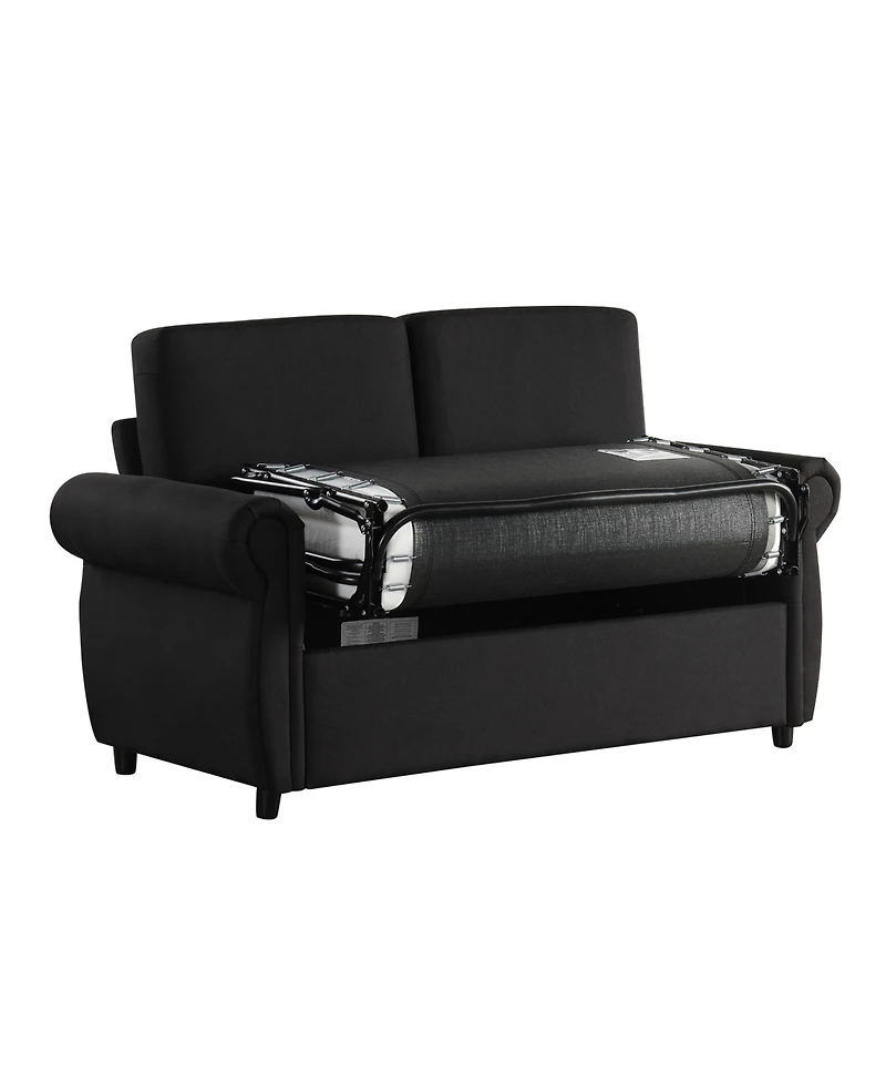 Streamdale 57.9" Pull Out Sofa Bed Loveseat Sleeper with Twin Memory Mattress Two Usb Ports for Living Room Spaces