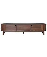 Streamdale Furniture Modern Tv Stand for 75" TVs with Rattan Drawer & Cabinets