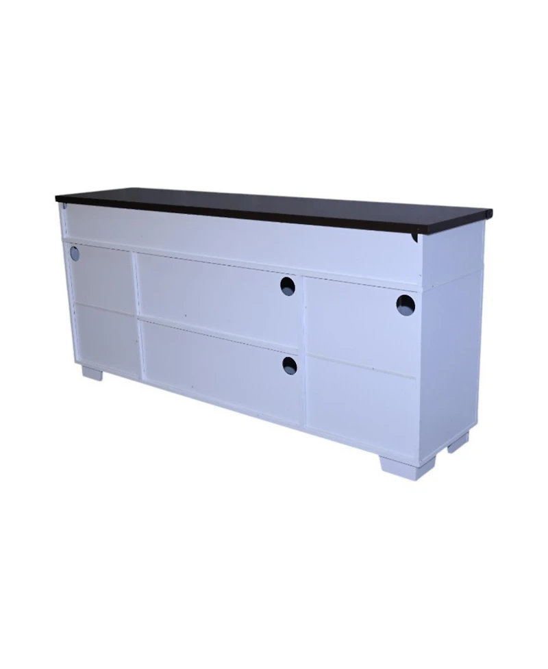 Streamdale Furniture 65" Led Tv Stand - Barn Door Farmhouse