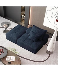 Streamdale Furniture Modern Chenille Modular Sectional Sofa with Pillows