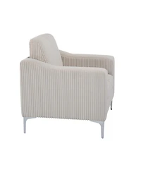 Streamdale Furniture Convertible Corduroy Sectional Sofa - Beige