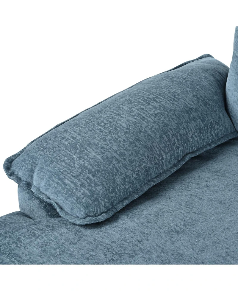 Streamdale Furniture Chenille U-Shaped Sectional Sofa with Adjustable Pillows