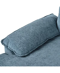 Streamdale Furniture Chenille U-Shaped Sectional Sofa with Adjustable Pillows