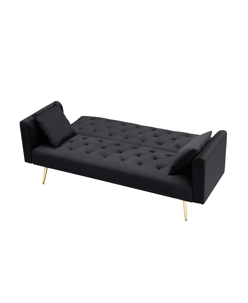 Streamdale Furniture Velvet Foldable Sofa (71-inch) - Retro Style for Small Spaces