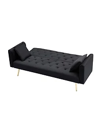 Streamdale Furniture Velvet Foldable Sofa (71-inch) - Retro Style for Small Spaces