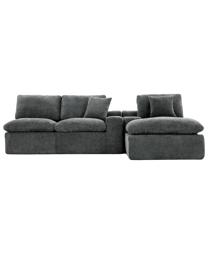 Streamdale Furniture Cloud Sectional Sofa 107.9" Grey