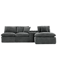 Streamdale Furniture Cloud Sectional Sofa 107.9" Grey