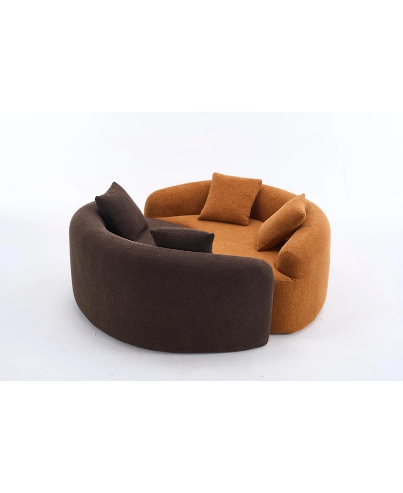 Streamdale Furniture Yin Yang Sofa- Dual Seat Chenille Loveseat