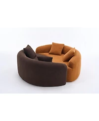 Streamdale Furniture Yin Yang Sofa- Dual Seat Chenille Loveseat