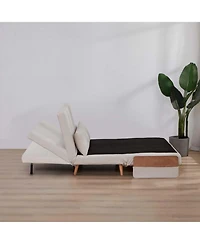 Streamdale Furniture Extra Wide 3-in-1 Loveseat Sofa Bed - Adjustable Back, Linen Fabric