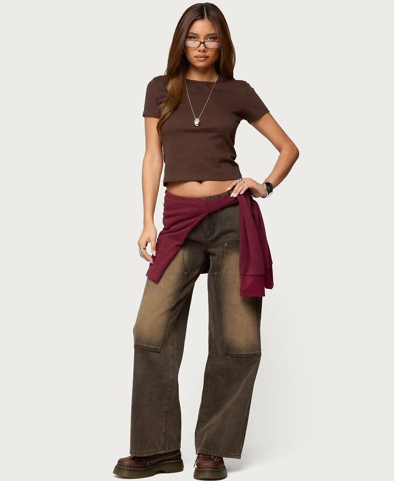 Edikted Women's Nikkey Semi Sheer T Shirt