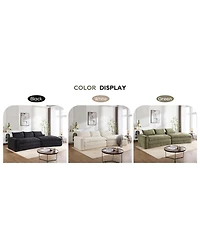 Streamdale Furniture Modern Minimalist Sectional Sofa with Chaise - Black