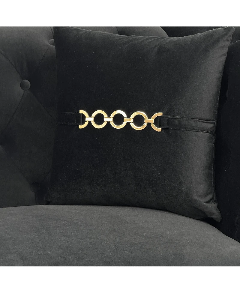 Streamdale Furniture Streamdale Tufted Velvet Sofa, 82" Mid-Century Couch