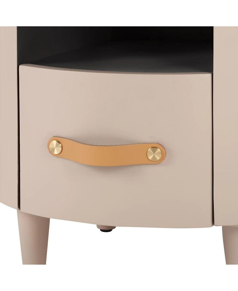 Streamdale Furniture + 1 Pc. + Wood + Drawer & Shelf + Nightstand/End Table