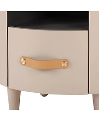 Streamdale Furniture + 1 Pc. + Wood + Drawer & Shelf + Nightstand/End Table