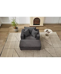 Streamdale Chaise Lounge Sofa Bed with Ottoman & Pillows