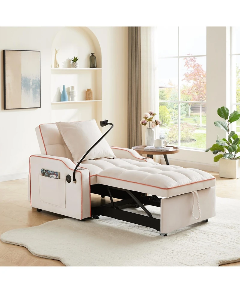 Streamdale Furniture 3-in-1 Convertible Sofa Bed Sleeper Chair Pull Out Couch