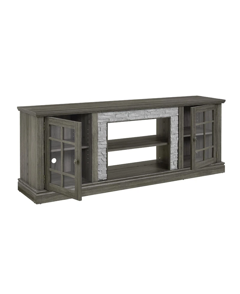 Streamdale Furniture 70" Modern Grey Tv Stand with 2-Door Storage