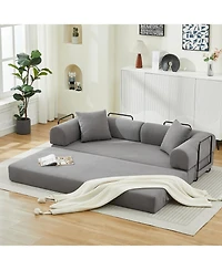 Streamdale Furniture Folding Sofa Bed 78.5" Convertible Couch with Pillows