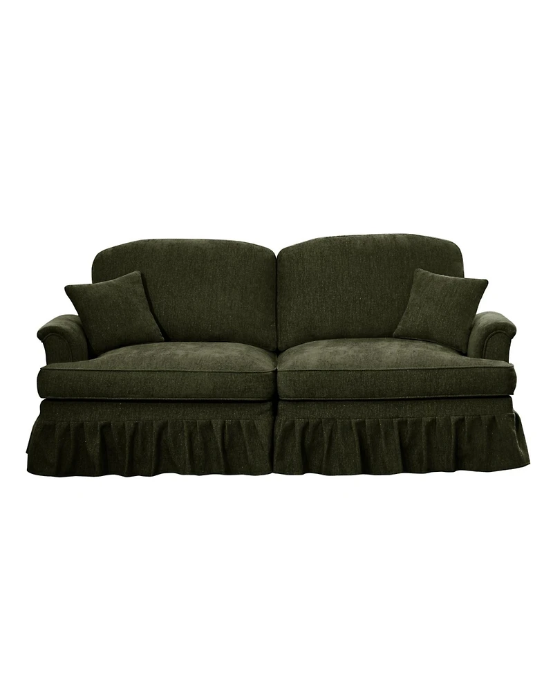 Streamdale Furniture Mid Century Chenille Loveseat Sofa with Flared Arms