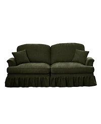 Streamdale Furniture Mid Century Chenille Loveseat Sofa with Flared Arms