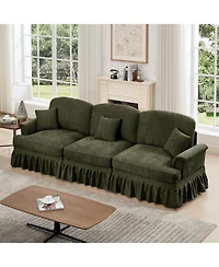 Streamdale Furniture Mid Century Green Chenille -Seater Sofa