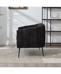 Streamdale Furniture 50.2" Chenille Loveseat, Modern Glam Settee, Channel Tufted 2-Seater