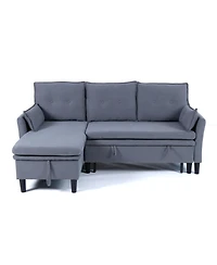 Streamdale Furniture L-Shaped Reversible Sectional Sofa w/ Storage - Dark Grey