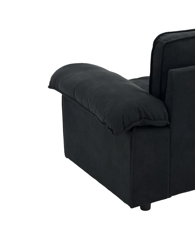 Streamdale Furniture Velvet Storage Loveseat - Modern Sofa for Small Spaces