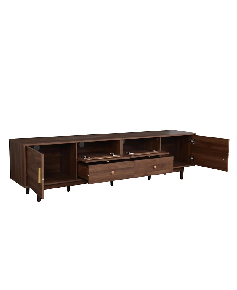 Streamdale Furniture 76" Tv Stand with Drawers for Living Room/Bedroom Modern Chic Entertainment Center