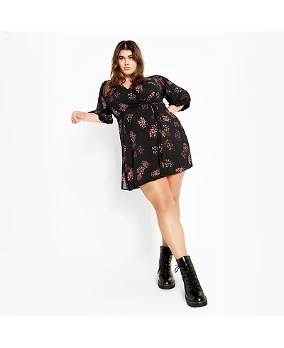 City Chic Plus Cassie Floral Dress