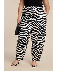 Eloquii Women's Barrel Leg Pant