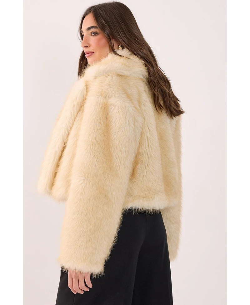 Nasty Gal Women's Tipped Faux Fur Crop Jacket