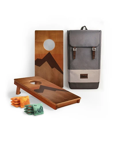 Elakai 1ft x 2ft Retro Mahogany Pathfinder Cornhole Board Set