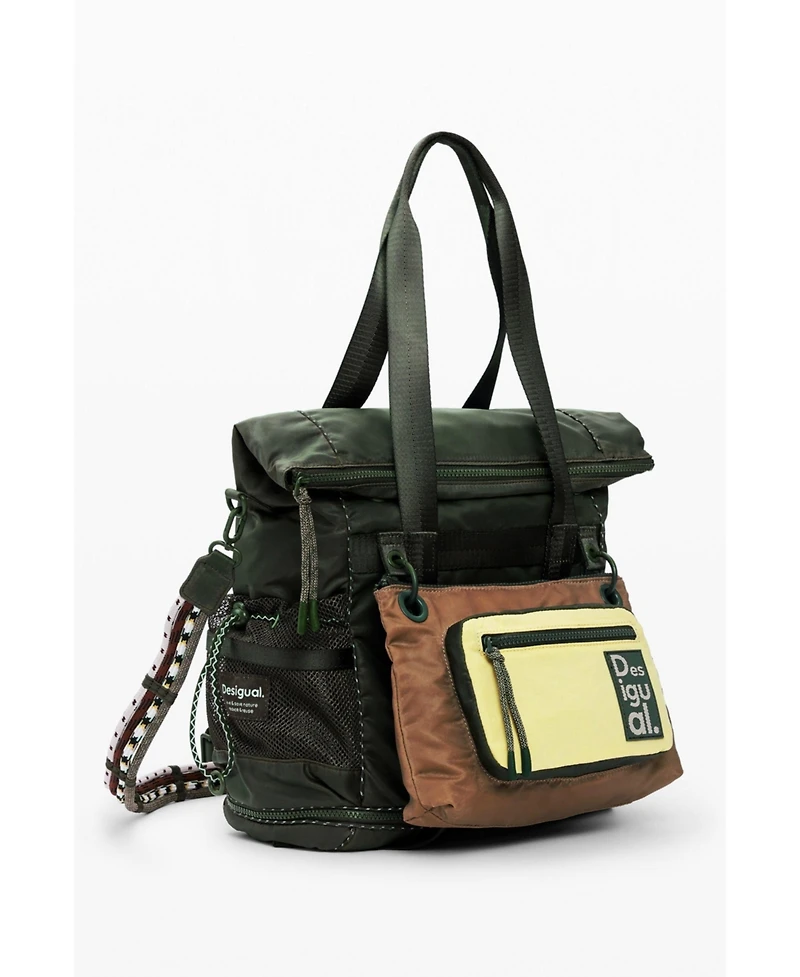 Desigual Women's Waxed nylon voyager backpack