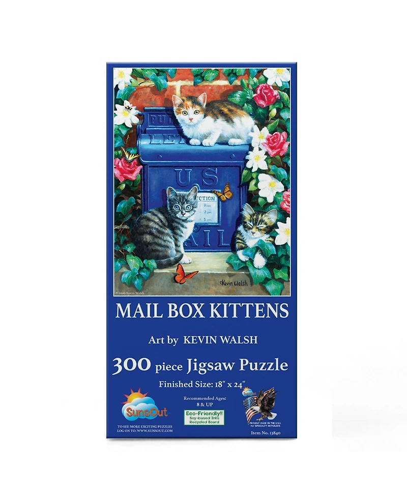 SunsOut Mail Box Kittens 300 piece Jigsaw Puzzle for Adults