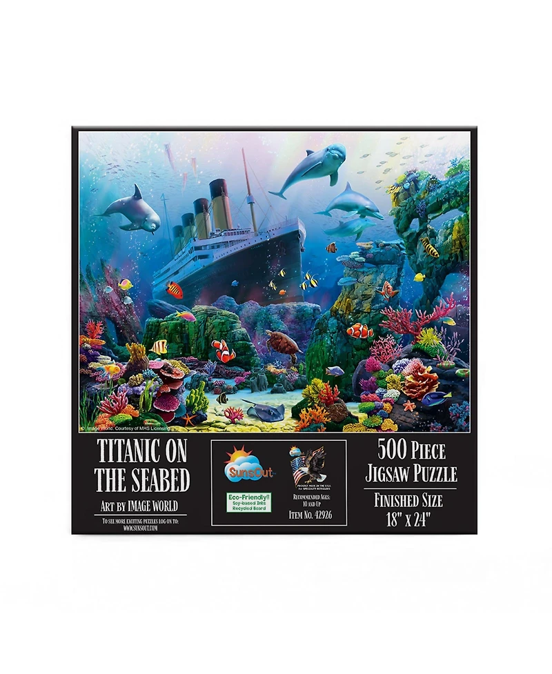SunsOut Titanic on the Sea Bed 500 piece Jigsaw Puzzle for Adults
