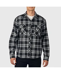 Alpine Swiss Men Plaid Flannel Shirt Jacket Button Down Long Sleeve Cotton Blend Shirts