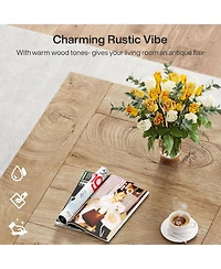 Tribesigns Square Coffee Table, Wood Center Table for Living Room, 31.5" Modern Cocktail Tea Accent Table, Natural