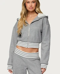 Edikted Women's Eloura Stripey Zip Up Hoodie