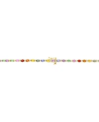 Effy Collection Multi Sapphire (17-1/2 ct. t.w.) and Diamond (1/4 ct. t.w.) Necklace in 14k Yellow Gold