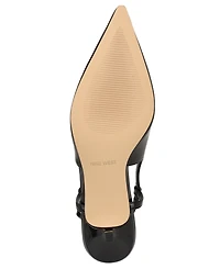 Nine West Women's Amayo Buckle Straps Slingback Dress Pumps