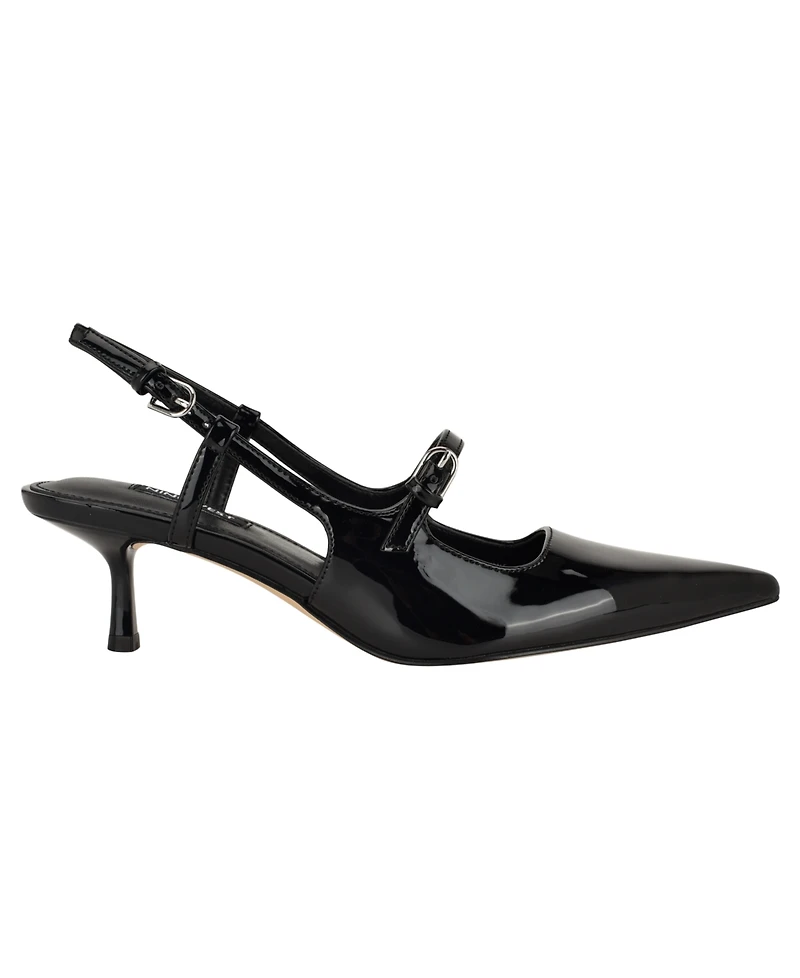 Nine West Women's Amayo Buckle Straps Slingback Dress Pumps