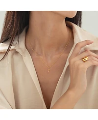 Bearfruit Jewelry 14k Gold Plated Marielle Mini Cross Necklace Holiday Gift Idea.