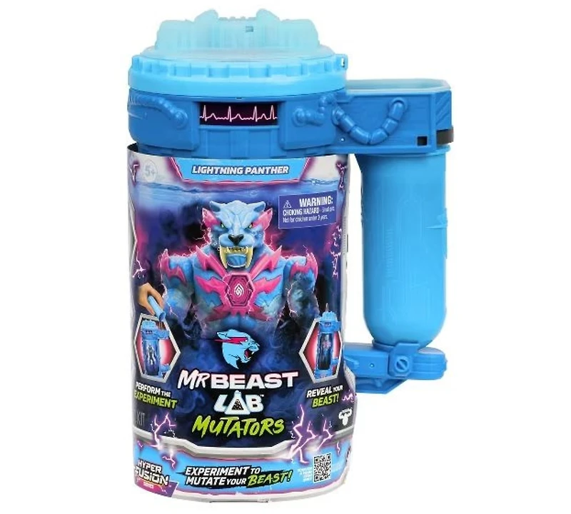 Mr Beast Lab Mutators Mutation Chamber Lightning Panther Action Figure