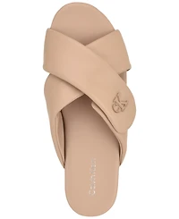 Calvin Klein Women's Renley Criss-Cross Slip-On Flat Sandals