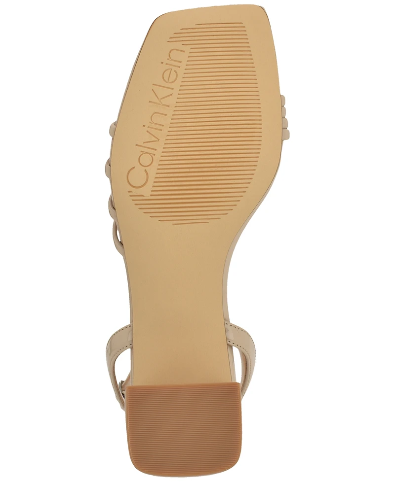 Calvin Klein Women's Pazey Strappy Block Heel Dress Sandals