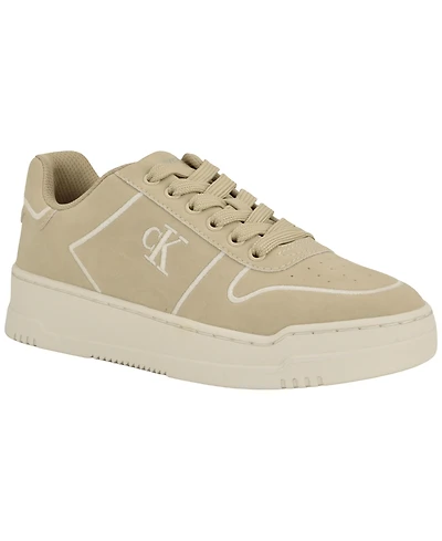 Calvin Klein Women's Pozin Round Toe Lace-Up Sneakers