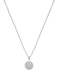 Macy's Diamond Cluster Pendant Necklace (1/4 ct. t.w.) in 14k White Gold
