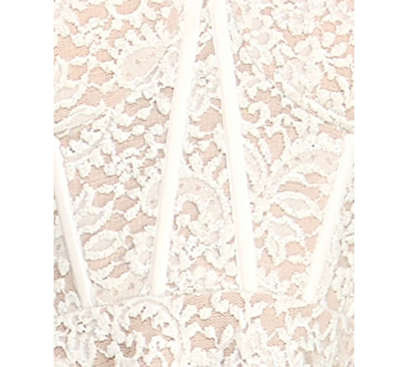 Seni & Cade Juniors' Corset Lace Tie Sweetheart Neck Dress